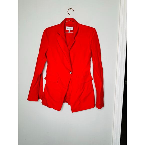 DEREK LAM 10 CROSBY Red Front Button Closure Noah Single Breast Jacket Blazer 4 - Picture 5 of 16